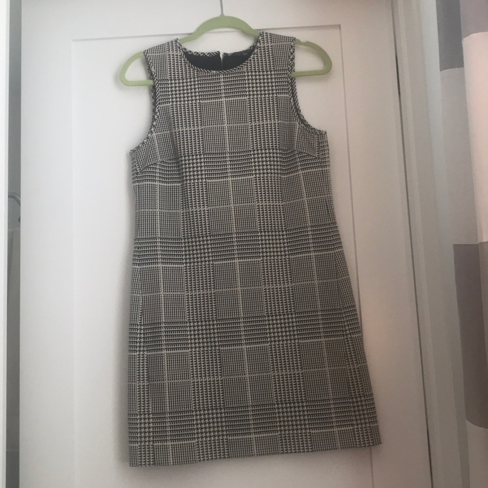 Theory black and white check dress